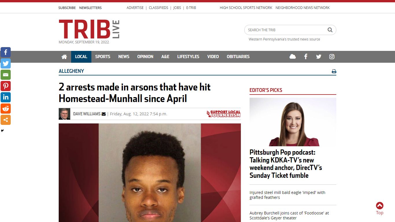 Police make 2 arrests in arsons that have hit Homestead-Munhall area ...